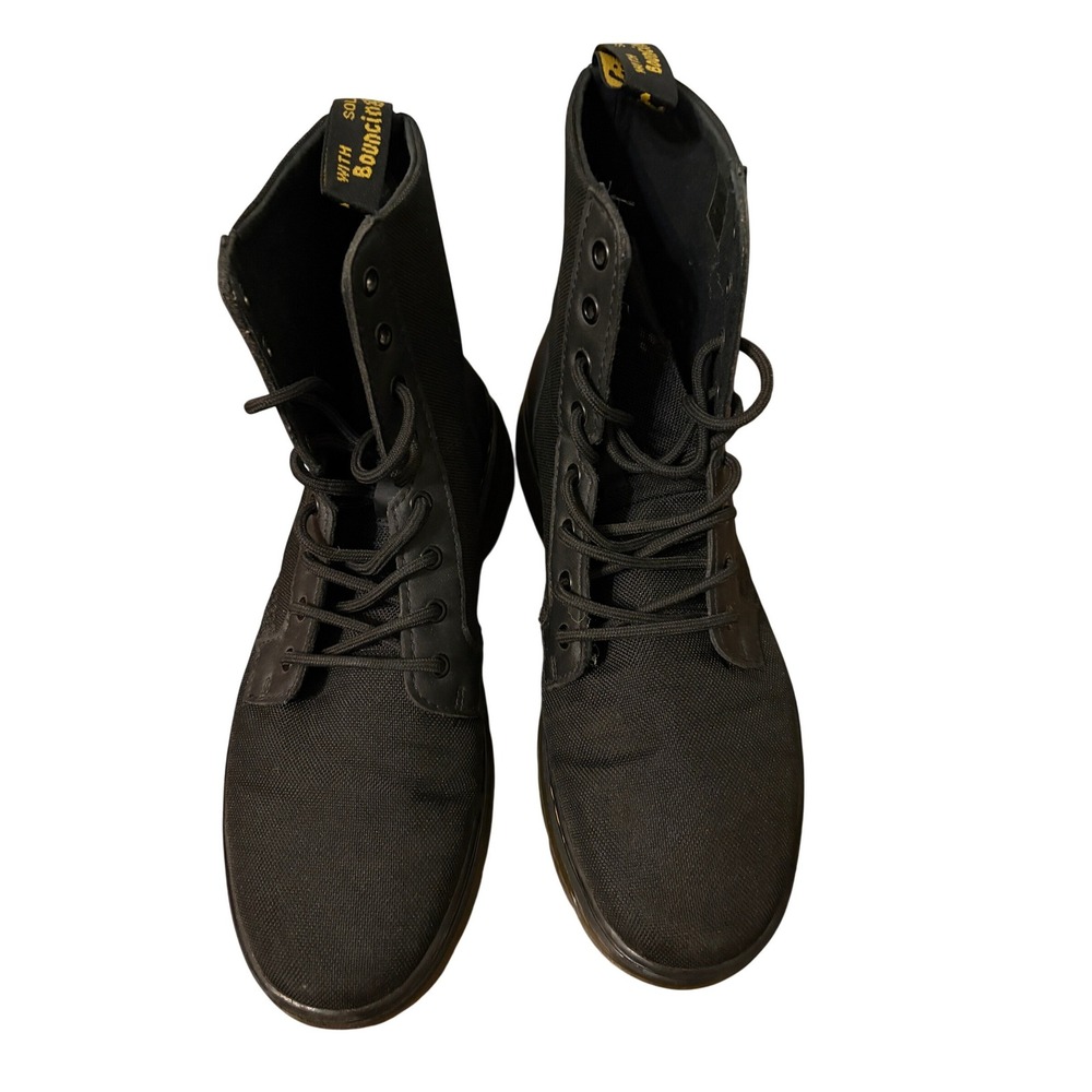 Dr. Martens Combs Tech Black Poly Synthetic Leather Boots Mens 12 US 11 UK 46 EU